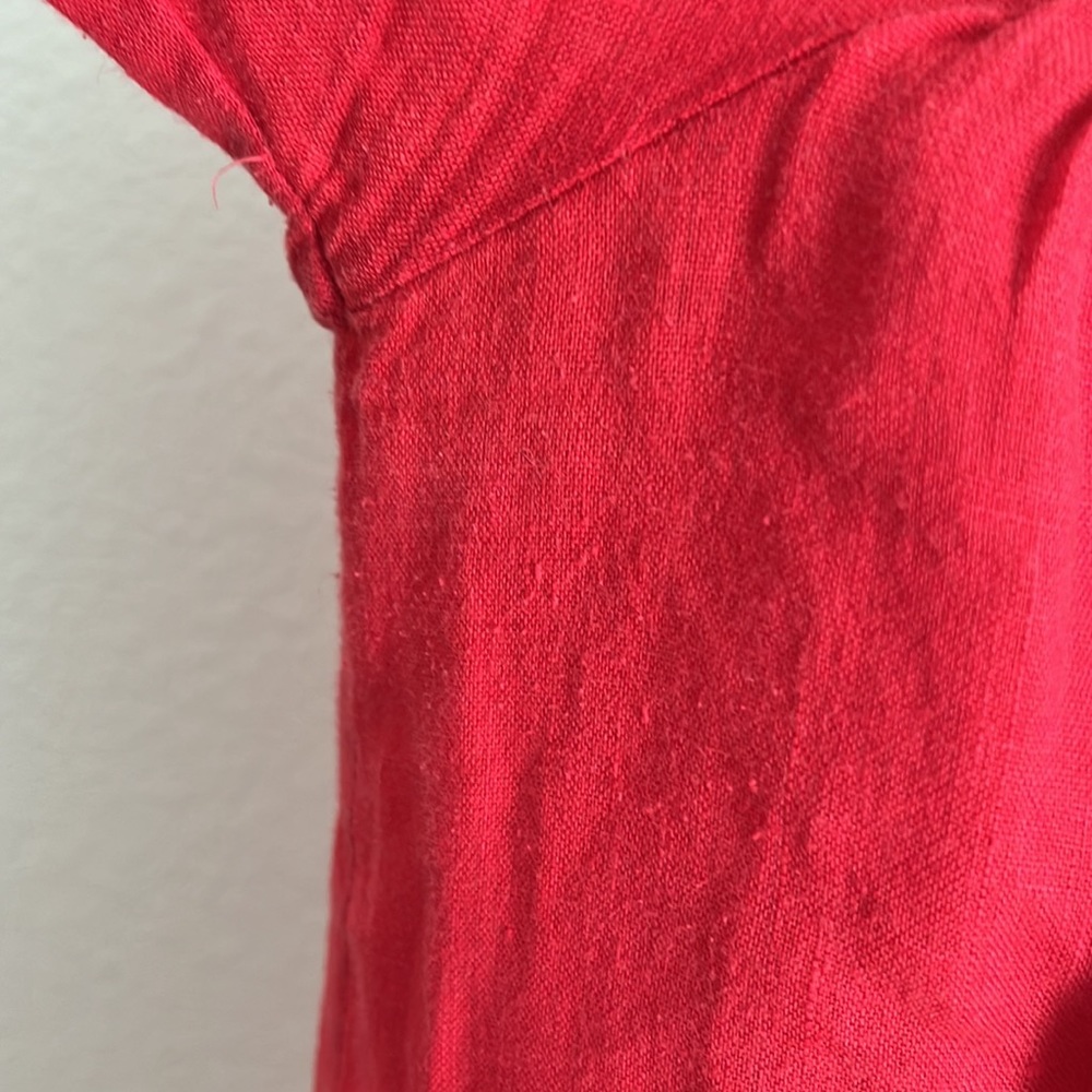Sleeper Red Button-Front Mini Dress - Picture 16 of 16